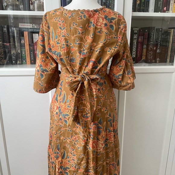 April Cornell Brown Floral Long Sleeve Dress - Picture 3 of 3